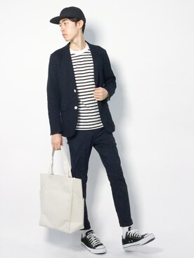 Morikawa Yoshinoriさん（メンズ・176cm）の春コーディネート