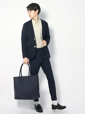 「Red Fleece（レッドフリース）のアイテム」を使った、Morikawa Yoshinoriさん（メンズ・176cm）の春コーディネート