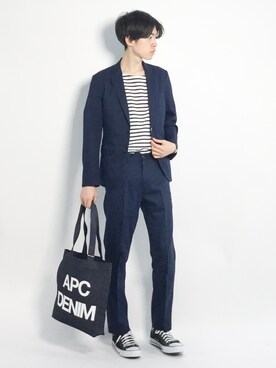 Morikawa Yoshinoriさん（メンズ・176cm）の春コーディネート