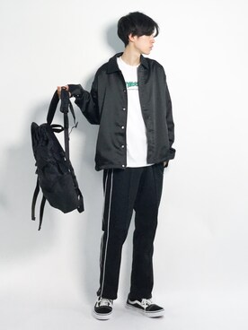 「CASPER JOHN AIVER（キャスパージョンアイバー）のアイテム（その他アウター）」を使った、Morikawa Yoshinoriさん（メンズ・176cm）の春コーディネート