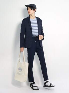 Morikawa Yoshinoriさん(メンズ・176cm)の春コーディネート