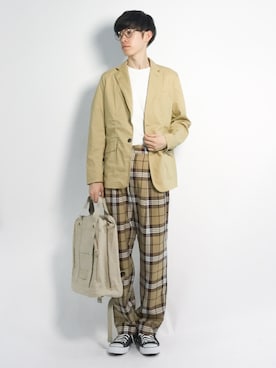 Morikawa Yoshinoriさん（メンズ・176cm）の春コーディネート