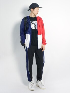 「TOMMY HILFIGER」｜「アイテム（ブルゾン）」を使った、Morikawa Yoshinoriさん（メンズ・176cm）の春コーディネート