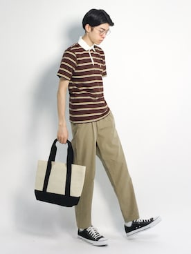 Morikawa Yoshinoriさん（メンズ・176cm）の春コーディネート