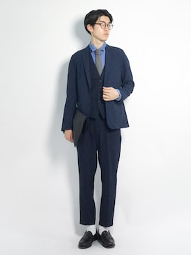 Morikawa Yoshinoriさん（メンズ・176cm）の春コーディネート