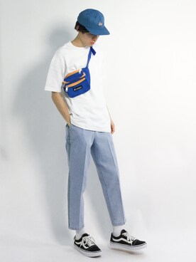 「STUSSY（ステューシー）のStock Low Pro Cap（キャップ）」を使った、Morikawa Yoshinoriさん（メンズ・176cm）の夏コーディネート