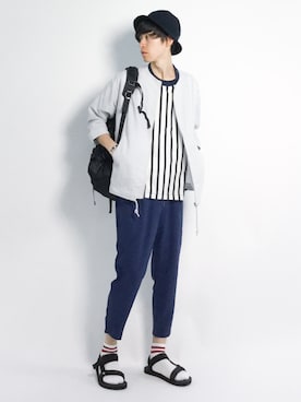 Morikawa Yoshinoriさん（メンズ・176cm）の夏コーディネート