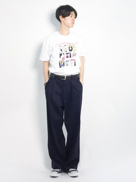 「STARTER BLACK LABEL（スターターブラックレーベル）のアイテム（Tシャツ/カットソー）」を使った、Morikawa Yoshinoriさん（メンズ・176cm）の夏コーディネート