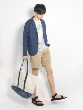 Morikawa Yoshinoriさん（メンズ・176cm）の夏コーディネート