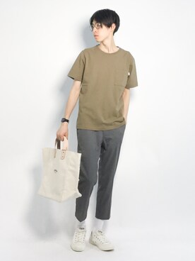 「こども ビームス（コドモビームス）のアイテム」を使った、Morikawa Yoshinoriさん（メンズ・176cm）の夏コーディネート