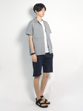 Morikawa Yoshinoriさん（メンズ・176cm）の夏コーディネート