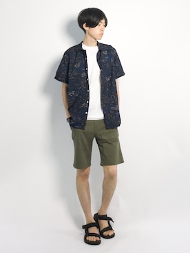 Morikawa Yoshinoriさん（メンズ・176cm）の夏コーディネート