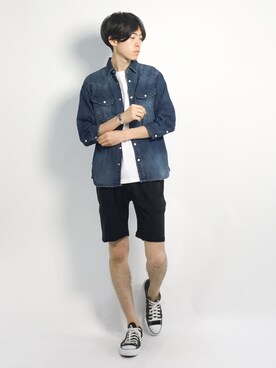 Morikawa Yoshinoriさん（メンズ・176cm）の夏コーディネート