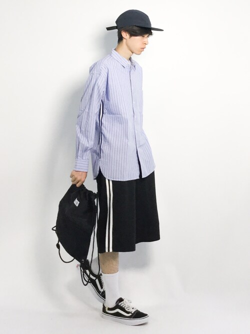 Morikawa Yoshinori使用「RAGEBLUE（袖ラインシャツ/789004）」的時尚穿搭