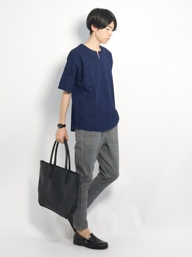 Morikawa Yoshinoriさん（メンズ・176cm）の夏コーディネート