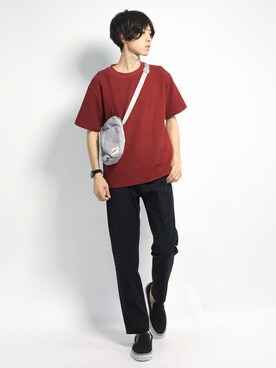 「NIKE(ナイキ)のアイテム(ショルダーバッグ)」を使った、Morikawa Yoshinoriさん(メンズ・176cm)の夏コーディネート