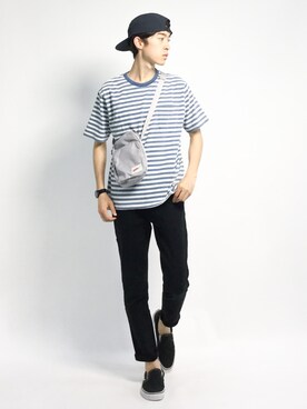 「NIKE(ナイキ)のアイテム(ショルダーバッグ)」を使った、Morikawa Yoshinoriさん(メンズ・176cm)の夏コーディネート