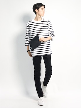 Morikawa Yoshinoriさん（メンズ・176cm）の夏コーディネート