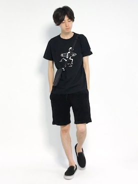 「MK MICHEL KLEIN HOMME （エムケーミッシェルクランオム）のアイテム（パンツ）」を使った、Morikawa Yoshinoriさん（メンズ・176cm）の夏コーディネート