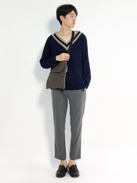 Morikawa Yoshinoriさん（メンズ・176cm）の秋コーディネート