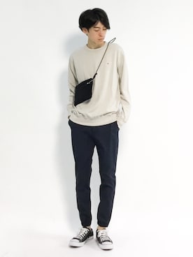 「CONVERSE TOKYO（コンバーストウキョウ）のアイテム（スウェット）」を使った、Morikawa Yoshinoriさん（メンズ・176cm）の秋コーディネート