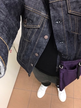 「orcival」｜「アイテム（デニムジャケット）」を使った、100百式さん（メンズ・165cm）の冬コーディネート