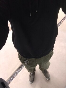 「UNIQLO（ユニクロ）のスウェットプルパーカ（長袖）（パーカー）」を使った、100百式さん（メンズ・165cm）の春コーディネート