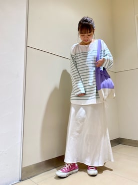 「F by ROSSO（エフバイロッソ）のアイテム」を使った、kitaarashi rikakoさん（レディース・158cm）の春コーディネート