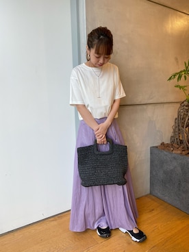 「KBF+（ケービーエフプラス）のアイテム」を使った、kitaarashi rikakoさん（レディース・158cm）の春コーディネート