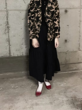 「白タイツ」｜Ayaさん（レディース・164cm・20代）の冬コーディネート