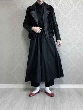 「白タイツ」｜Ayaさん（レディース・164cm・20代）の秋コーディネート