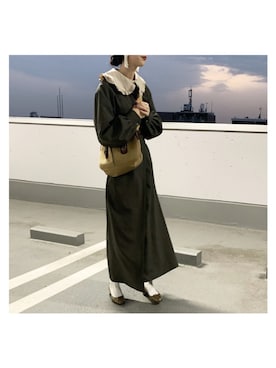 「白タイツ」｜Ayaさん（レディース・165cm・20代）の冬コーディネート