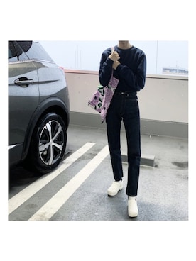 「Steven Alan（スティーブンアラン）の＜marimekko＞P.PRIMAVERA TOTE BAG/トートバッグ（トートバッグ）」を使った、Ayaさん（レディース・165cm）の春コーディネート
