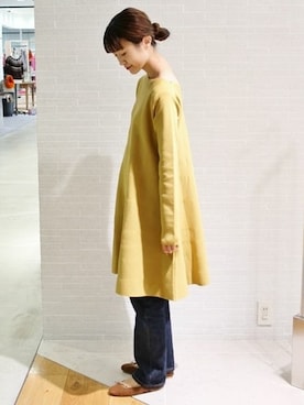 「E.PORSELLI（ポルセッリ）のアイテム」を使った、Fukaさん（レディース・159cm）の冬コーディネート