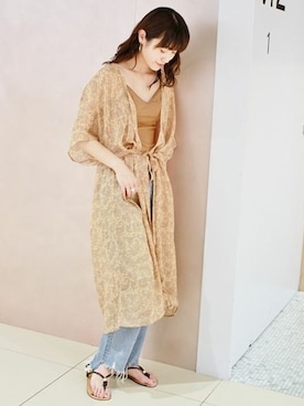 「アイテム（その他アンダーウェア/インナー）」を使った、Fukaさん（レディース・159cm）の春コーディネート