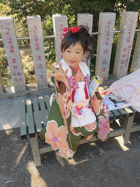 「七五三３歳」｜m❤︎さん（キッズ・90cm）の秋コーディネート