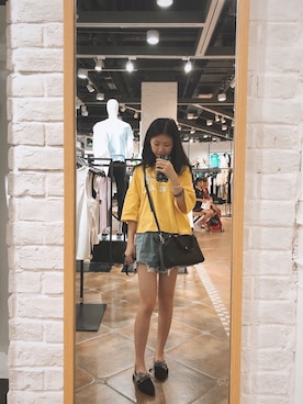 「PULL&BEAR（プルアンドベア）のアイテム（アクセサリー）」を使った、y1meeさん（レディース・154cm）の秋コーディネート