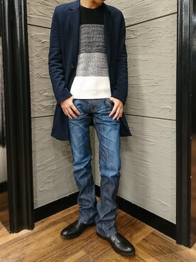ふじ しゅんさん（メンズ・174cm）の冬コーディネート