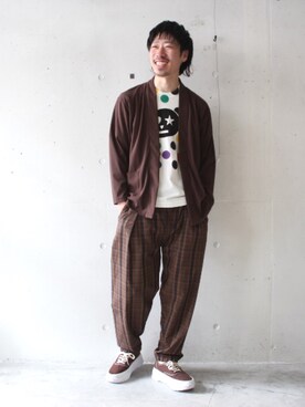 「marka（マーカ）のアイテム（スニーカー）」を使った、しまもんさん（メンズ・175cm）の夏コーディネート