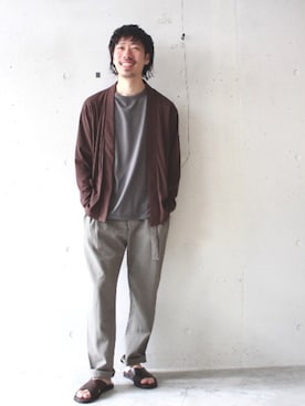 「08sircus（ゼロエイトサーカス）のアイテム（トップス）」を使った、しまもんさん（メンズ・175cm）の夏コーディネート
