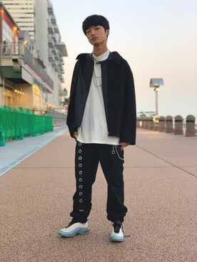 「WEGO（ウィゴー）のアイテム（ライダースジャケット）」を使った、かづささん（メンズ・173cm）の夏コーディネート