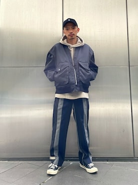 「スタイリング」｜「アイテム（ブルゾン）」を使った、すぐるさん（メンズ・170cm）の冬コーディネート