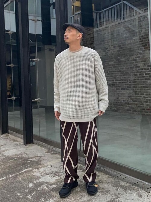 グラフィカルパターンベロア パンツ（スラックス）｜UNITED