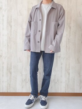 まっくろ🐕さん（メンズ・166cm）の春コーディネート