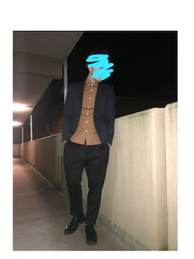 「PLST（プラステ）のアイテム（チノパンツ）」を使った、Dt.マーさん（メンズ・178cm）の冬コーディネート