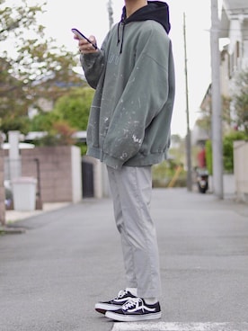 「チドリ柄」｜「アイテム（その他）」を使った、yoyo＊yoさん（メンズ・174cm）の春コーディネート