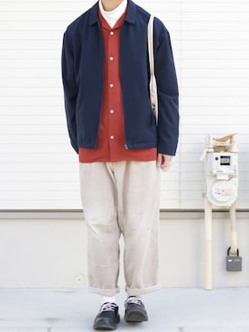 「TOMMY HILFIGER」｜「アイテム（ブルゾン）」を使った、yoyo＊yoさん（メンズ・175cm）の冬コーディネート