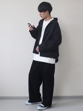 「CREARE -LINO-（クレアーレリノ）のアイテム（スウェット）」を使った、kotaさん（メンズ・173cm）の冬コーディネート