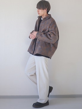 「白パンツコーデ」｜「アイテム（その他）」を使った、kotaさん（メンズ・173cm）の冬コーディネート
