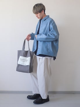 「CREARE -LINO-（クレアーレリノ）のアイテム（ブルゾン）」を使った、kotaさん（メンズ・173cm）の春コーディネート